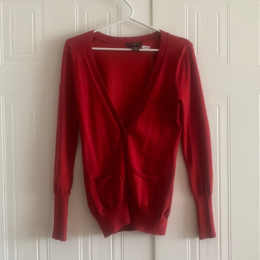 Red button up Link Cardigan